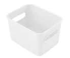 Cestas de Plastico Branco com 3 Peças Just Home Collection