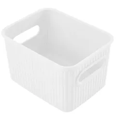 Cestas de Plastico Branco com 3 Peças Just Home Collection