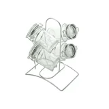 Conjunto 4 Potes Para Temperos De Vidro 21x14x11,5cm Coliseu Presente Ltda
