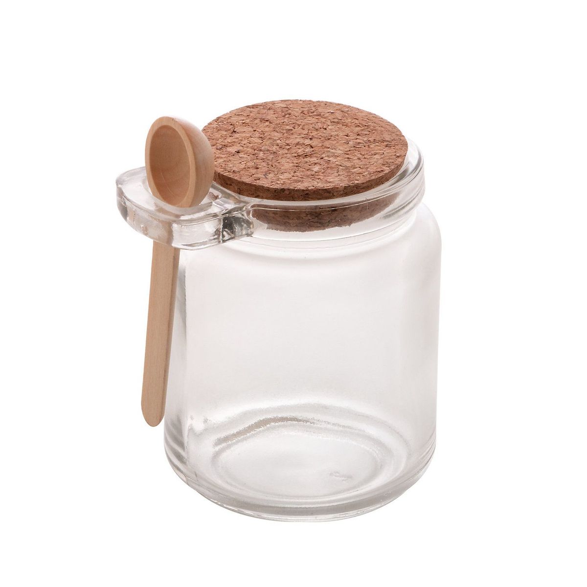 Pote Para Tempero de Vidro e Tampa Bambu 10x7x8,5cm Coliseu Presente Ltda, marca Coliseu Presente Ltda - Foto Principal