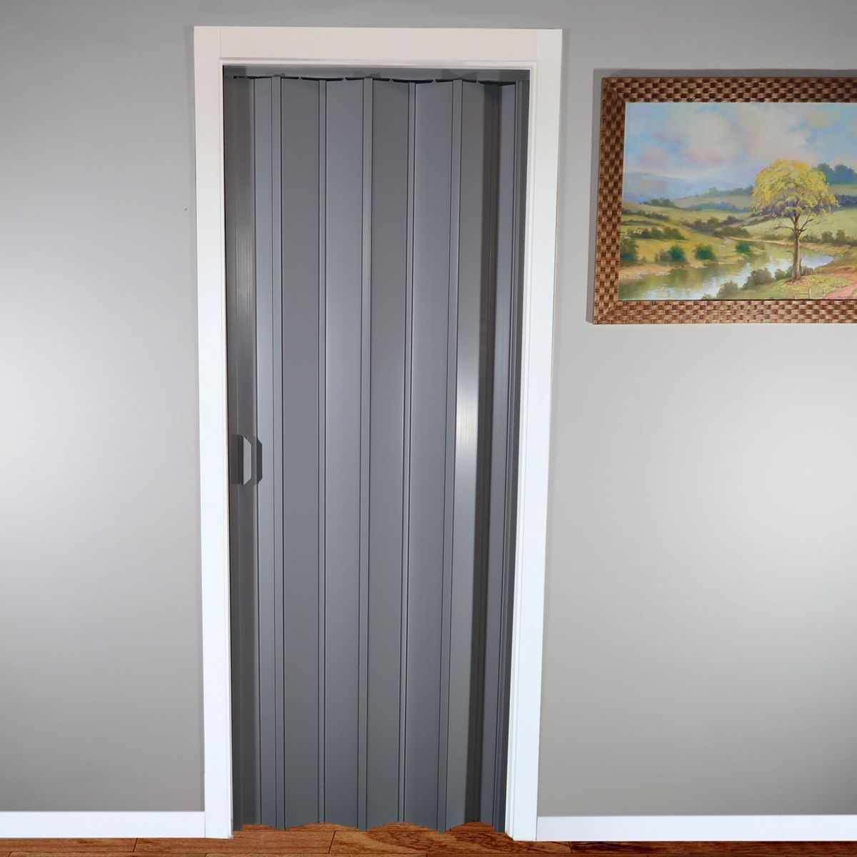 Porta Sanfonada Pvc Cinza 210X0,60Cm Holztek, marca Holztek - Foto Principal