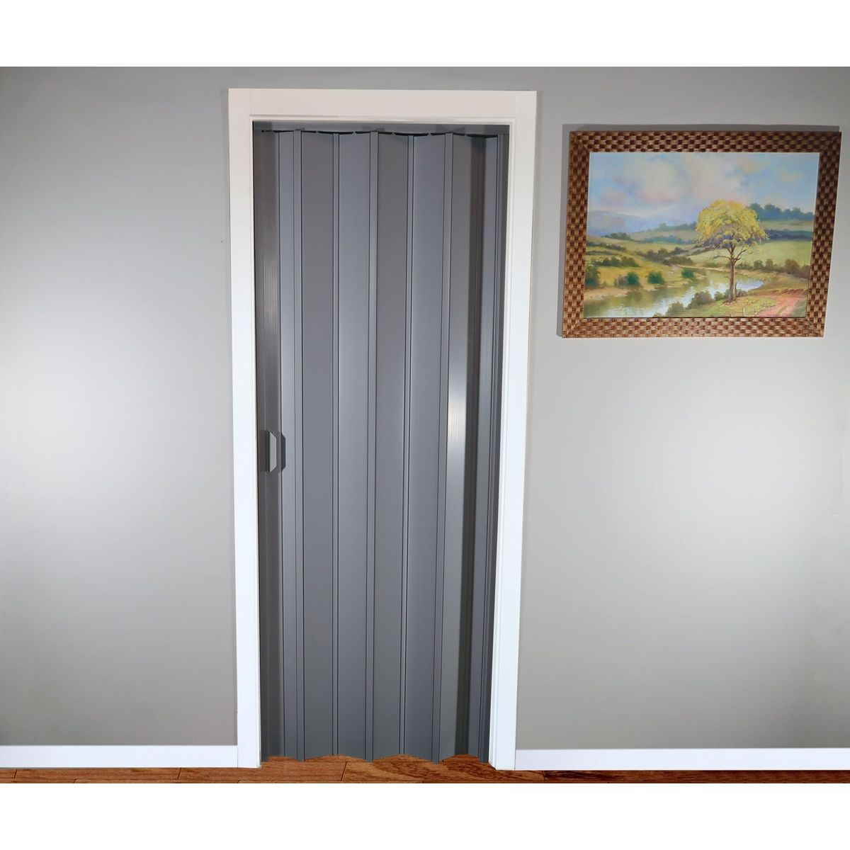 Porta Sanfonada Pvc Cinza 210X0,60Cm Holztek, marca Holztek - Foto Principal