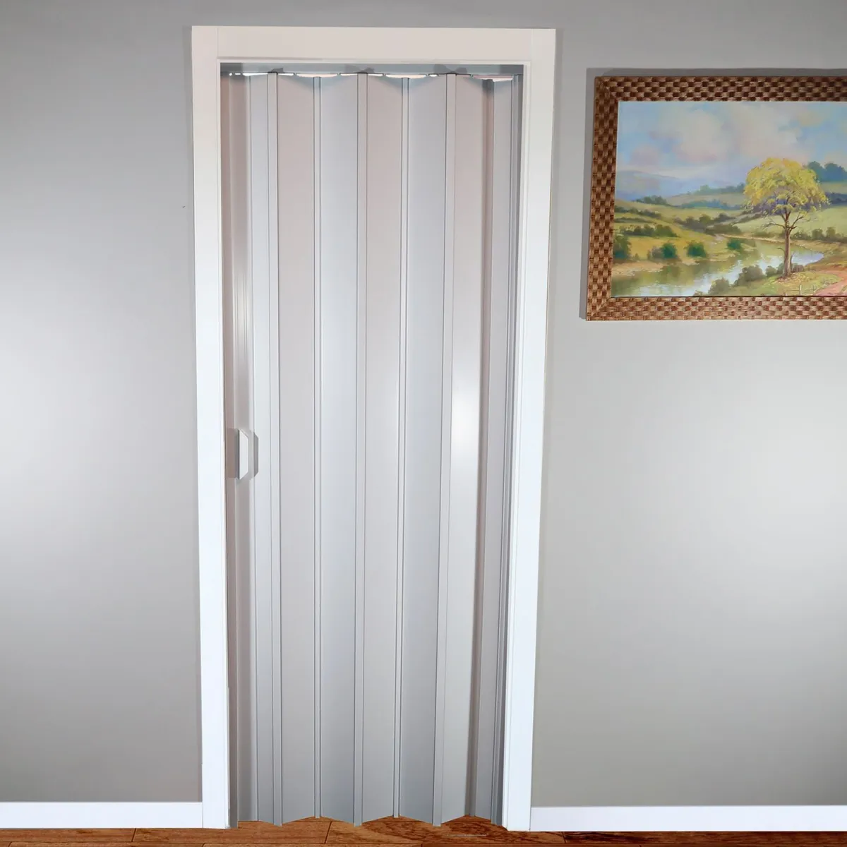 Porta Sanfonada Pvc Branco 210X0,84Cm Holztek, marca Holztek - Foto 2