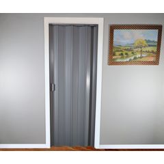 Porta Sanfonada Pvc Cinza 210X0,84Cm Holztek