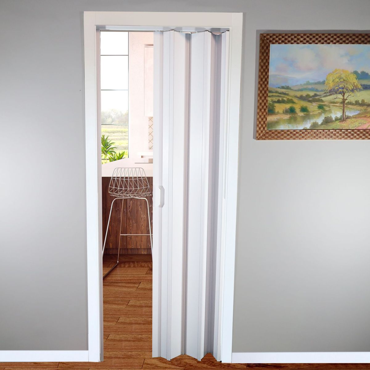 Porta Sanfonada PVC 0,96 Cerejeira Holztek, marca Holztek - Foto 2