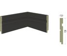 Rodapé Em Mdf Ultra Preto Frisado 7 Cm X Barras de 2,40 Metros Moldurama