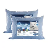 Kit 2 Travesseiros Frio Frostygel Fibra Lavável Azul Fibrasca