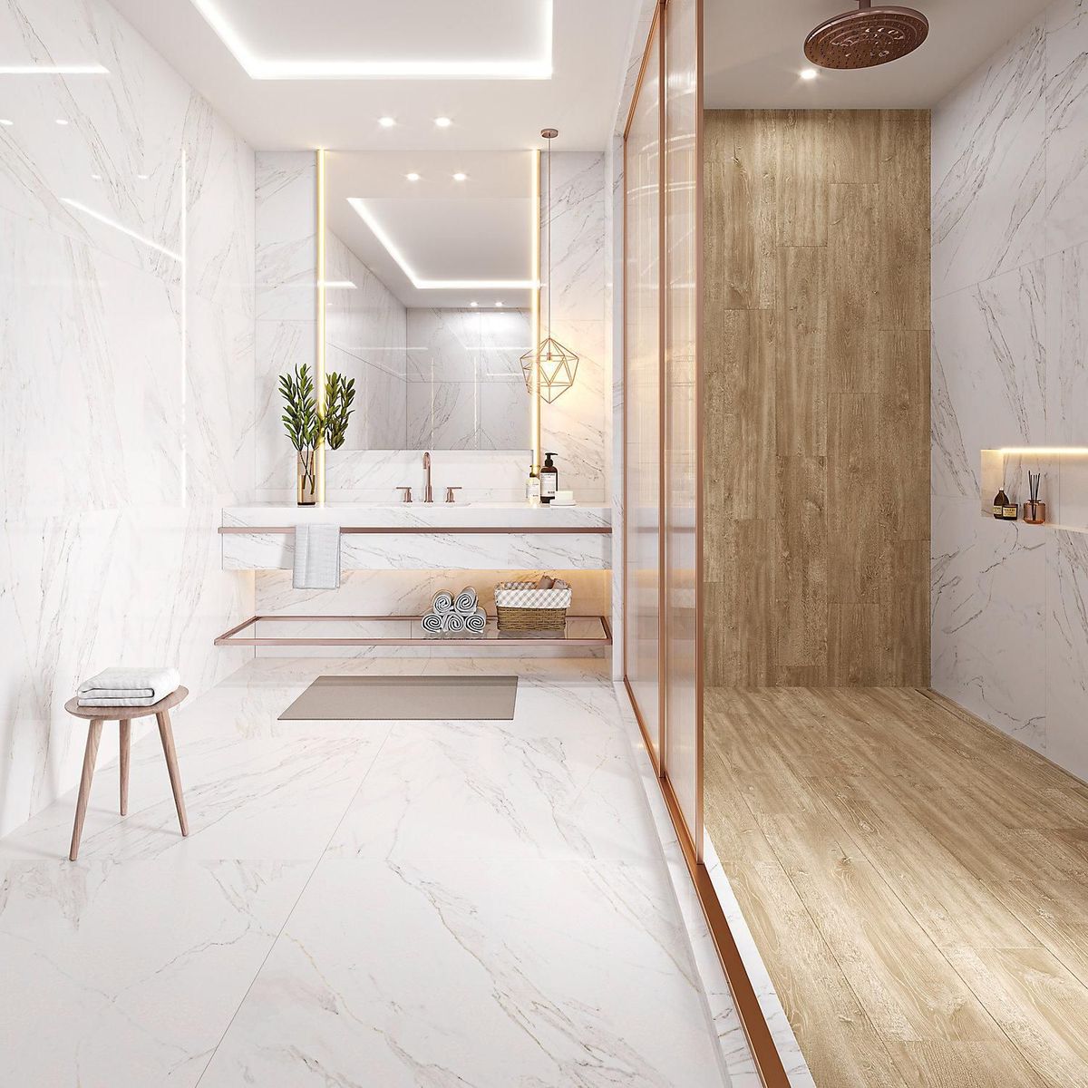Piso Porcelanato Acetinado Retificado Marrom Interno 26x106cm Ipe Inside Incesa Caixa 2m², marca Incesa - Foto Principal