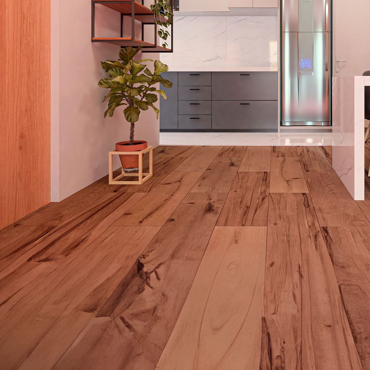 Piso Porcelanato Acetinado Retificado Marrom Interno 26x106cm Soft Wood Incesa Caixa 2m², marca Incesa - Foto Principal