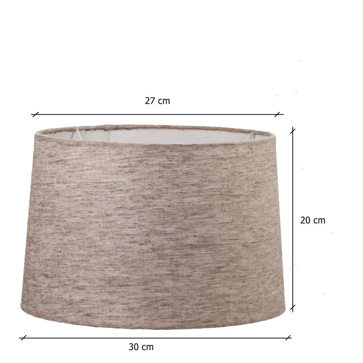 Cupula Trapecio M 30x20cm Linho Bege Illumina, marca Illumina - Foto 2