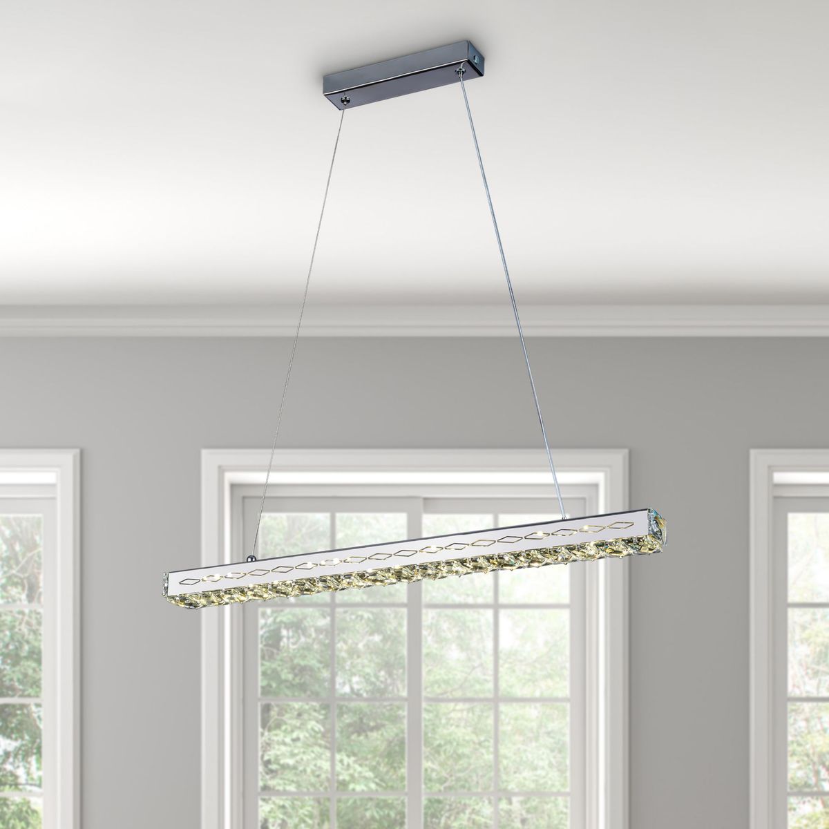 Pendente Tokyo Led Strip Retangular 12W 4000K 620x40mm Llumm Bronzearte, marca Llumm Bronzearte - Foto 2