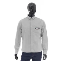 Camisa Social Manga Longa Profissional  Cinza  M