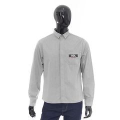 Camisa Social Manga Longa Profissional  Cinza  M
