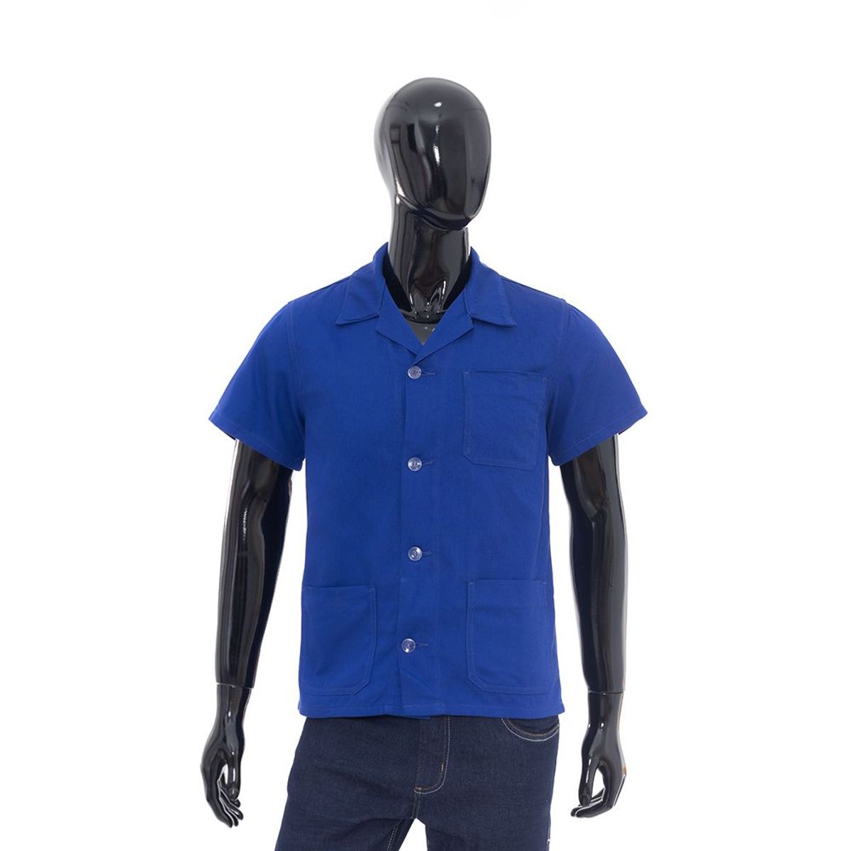 Camisa Manga Curta Profissional Azul P PF2 Confecções, marca PF2 Confecções - Foto 2