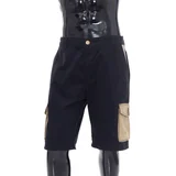 Calça Com Perna Removivel Profissional   Preto/Bege  P