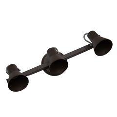 Spot B/3 Trilho Sino Aluminio Preto ARS Iluminação