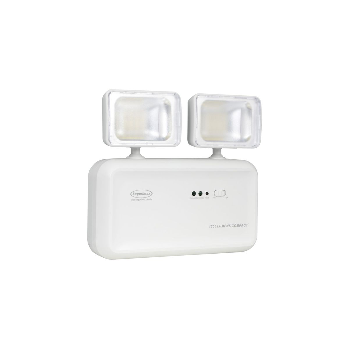 Iluminação de Emergência Led 1200 Lúmens Compact 2 Faróis 22,3x5,8x19,1cm, marca  - Foto Principal