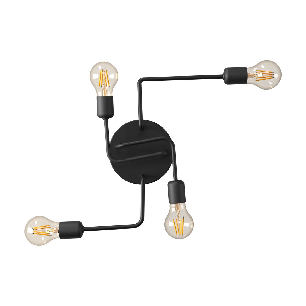 Plafon Spider Preto 4xe-27 Artline, marca Artline - Foto Principal