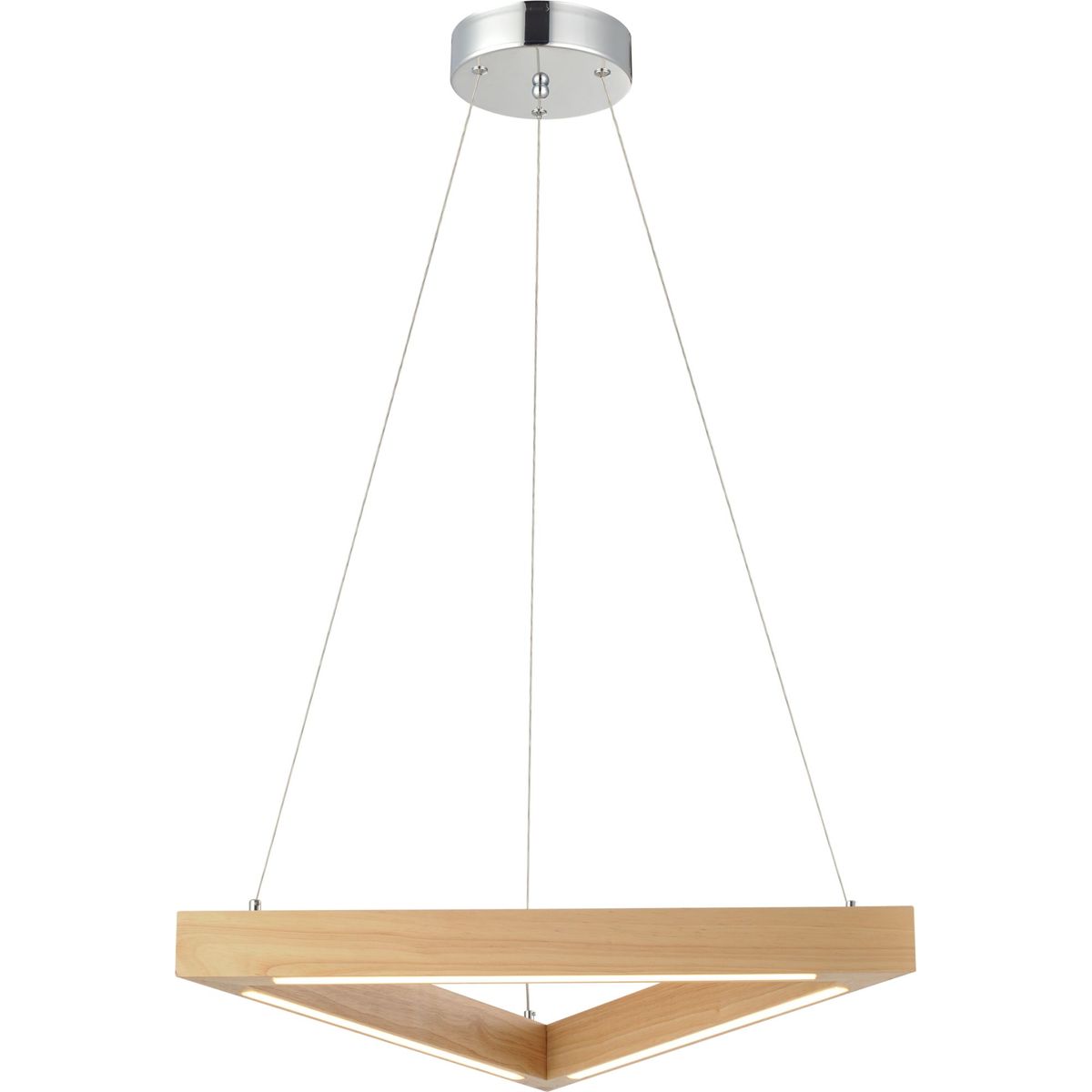 Pendente Led Kavas Triangulo Madeira 3000K 18W, marca Avant - Foto Principal