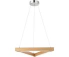 Pendente Led Kavas Triangulo Madeira 3000K 18W