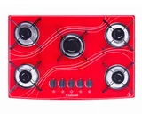 Fogão Cooktop 5 Bocas Vermelho 15x73x52cm Bivolt Safanelli