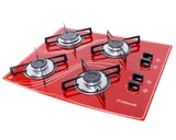 Fogão Cooktop 4 Bocas Vidro Vermelho 15x49x60cm Bivolt Safanelli