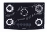 Fogão Cooktop 5 Bocas Preto Lines 15x73x52cm Bivolt Safanelli