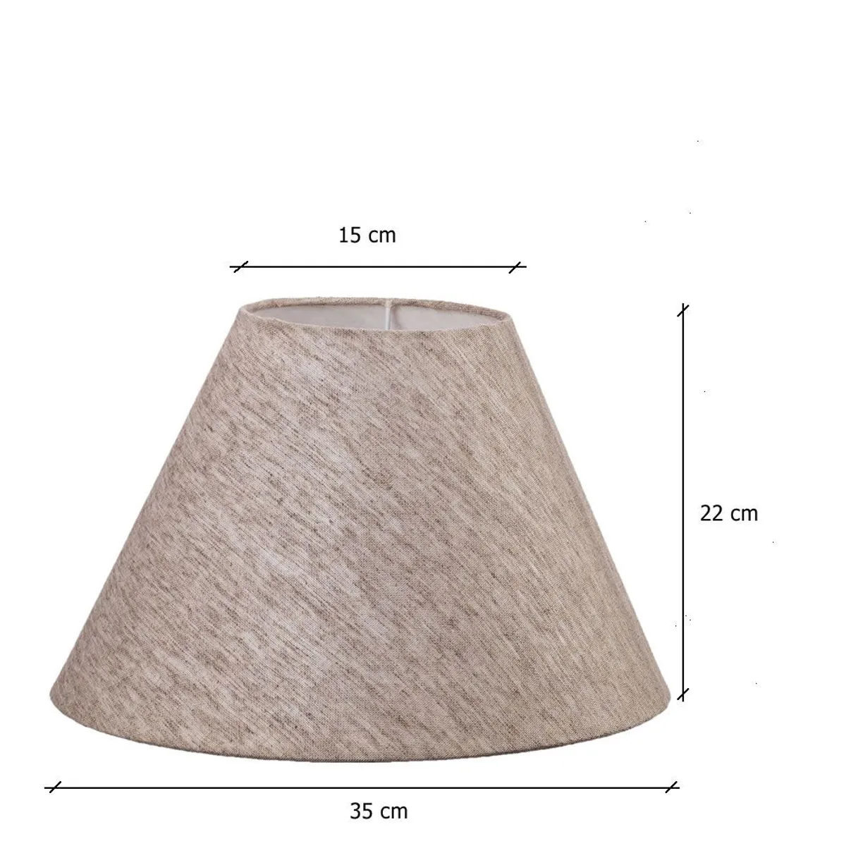 Cupula Conica M 35x22cm Linho Bege Illumina, marca Illumina - Foto 2