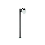 Poste Tubo e Base em Aluminio Preto 074/1 Global sem Globo Para 1 Lâmpada E27 Até 20W Dital