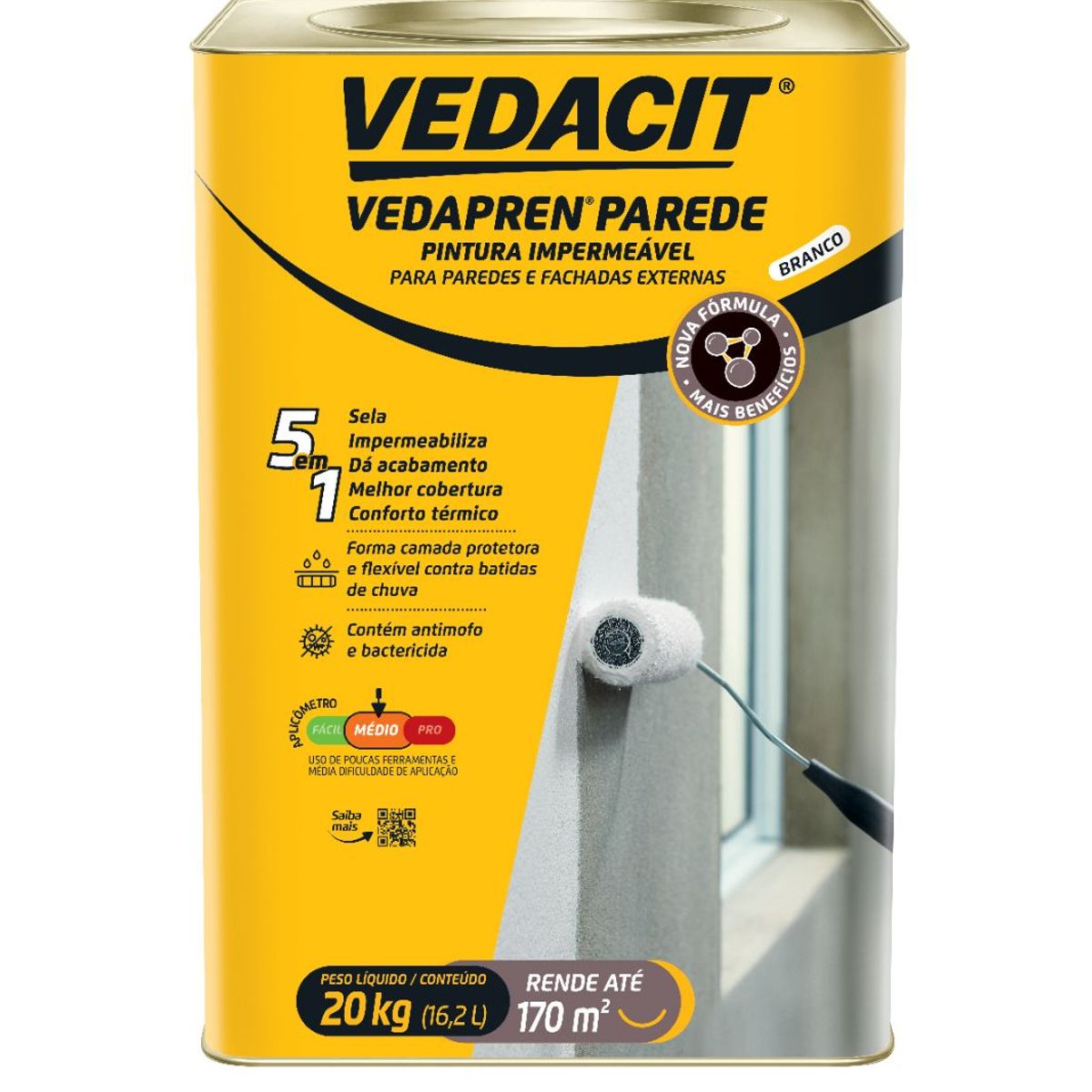 Vedacit Pintura Impermeavel Vedapren Parede Branco Lata 20Kg, marca Vedacit - Foto Principal
