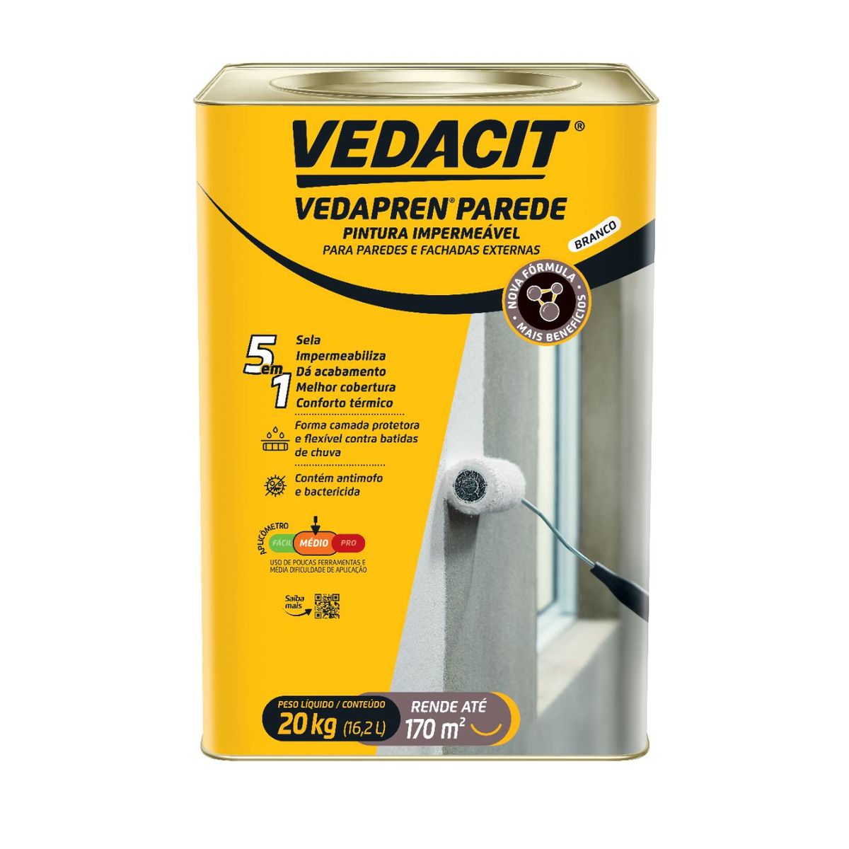 Vedacit Pintura Impermeavel Vedapren Parede Branco Lata 20Kg, marca Vedacit - Foto Principal