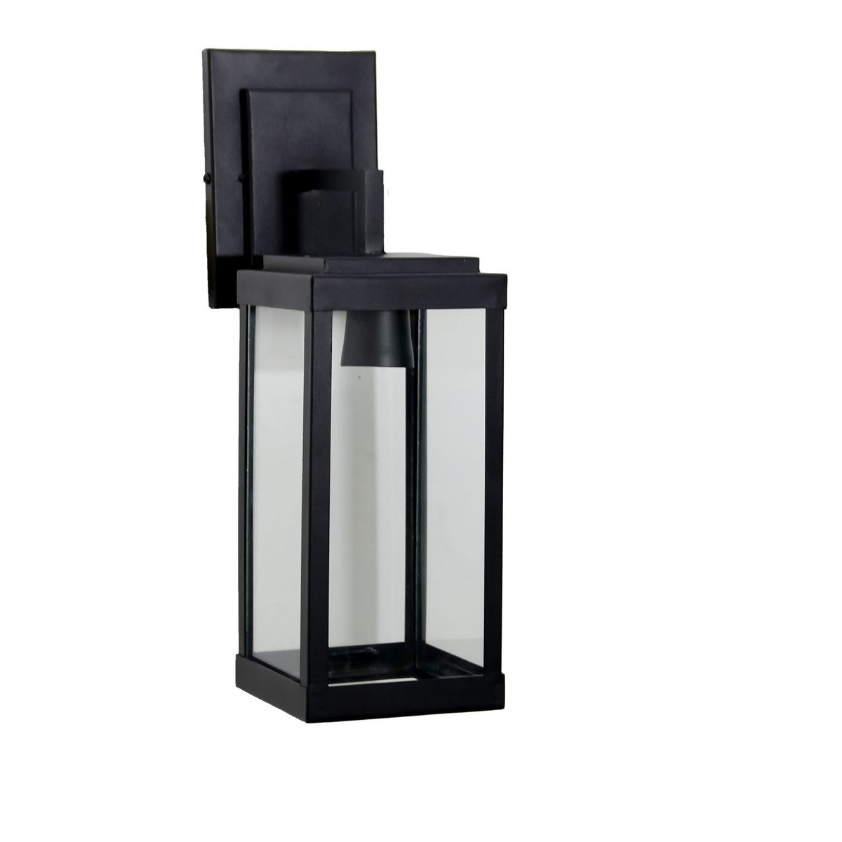 Arandela Vintage Quadrada Alumínio Vidro Transparente 01 E27 Preto Microtexturizado Ideal Iluminação, marca Ideal Iluminação - Foto Principal