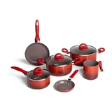 Conjunto Panelas 6 Peças Ceramic Life Smart Plus Vermelho Brinox