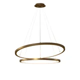 Pendente Led Tabat 40/50Cm Dourado 2700K 46W 127/220V