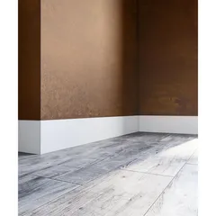 Rodapé Branco Reto Acetinado Eliane