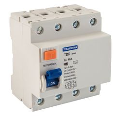 Disjuntor TDR-4P 40 AC 3P+N 40A 30MA 6KA Tramontina