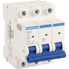 Mini Disjuntor TDJ3-3C40 3P 40A 3KA Tramontina