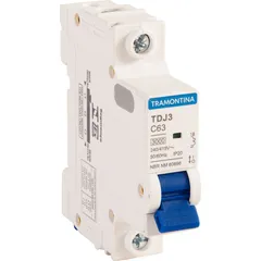 Mini Disjuntor TDJ3-1C63 1P 63A 3KA Tramontina