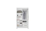 Guarda Roupa Chile Branco 182x103x47 em MDP Moval Móveis