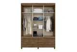 Guarda Roupa New Suecia Castanho Wood Avelã Wood Flex 41x64x182 Em MDP Moval Móveis