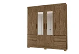 Guarda Roupa Roma Castanho Wood 41x64x182 Em MDP Moval Móveis