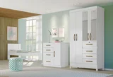 Guarda Roupa Sobral Espelho Branco 204x110x47 em MDP Moval Móveis