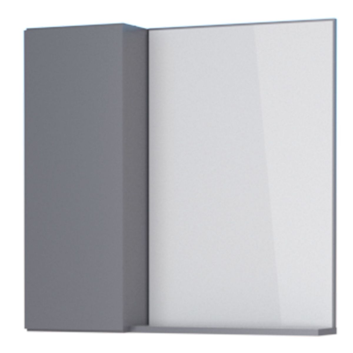 Espelheira em Madeira Armário 560 Cinza 13,5x57,2x56,2cm Cozimax, marca  - Foto Principal