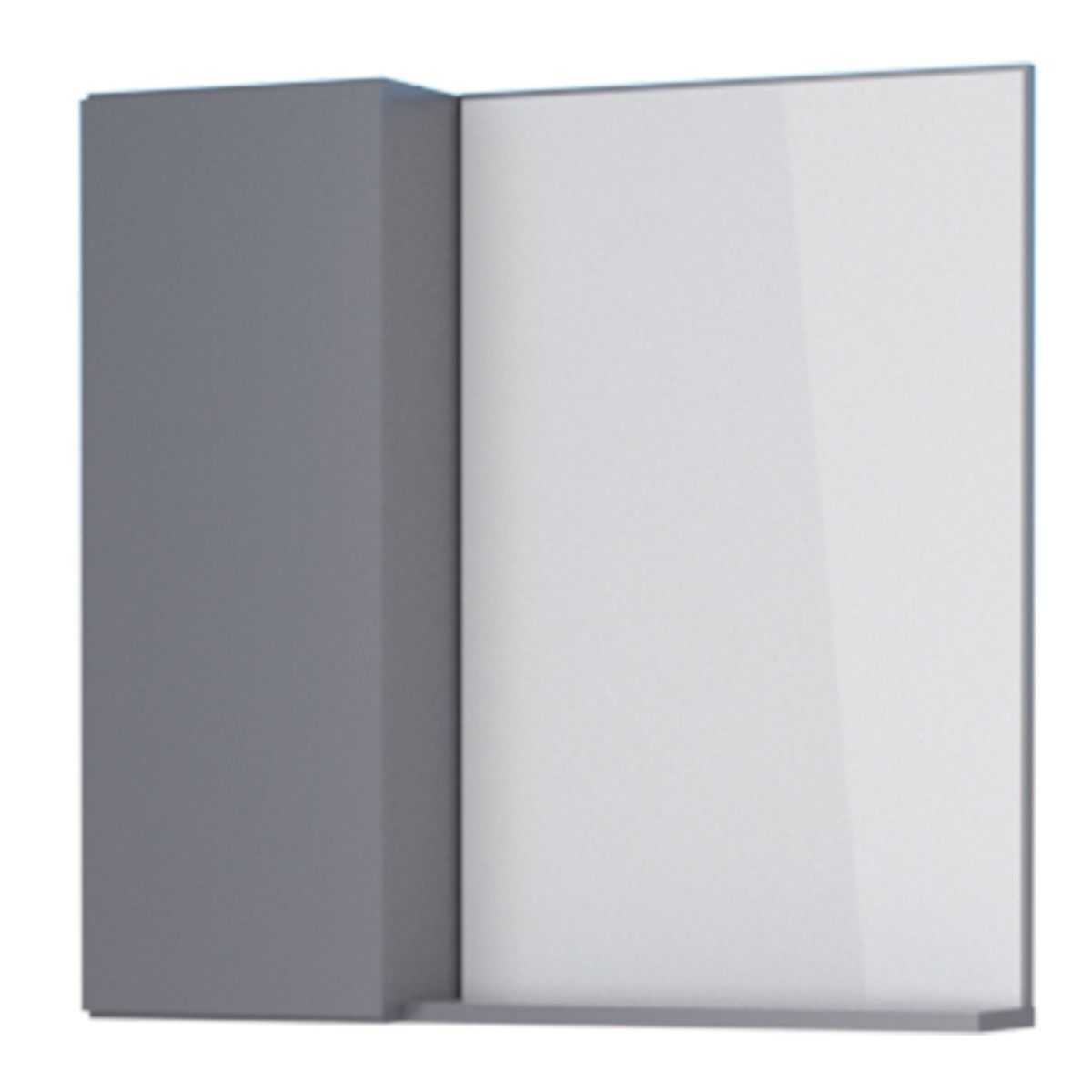 Espelheira em Madeira Armário 560 Cinza 13,5x57,2x56,2cm Cozimax, marca  - Foto Principal