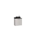Gabinete de Banheiro em Madeira Aster 60 Nude com Granito 41,9x60x61cm Cozimax