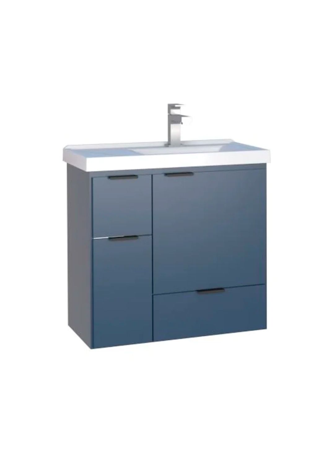 Gabinete de Banheiro em Madeira Orquidea Colors 60 Azul 39x64x64