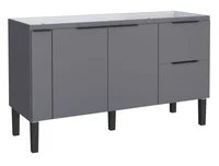 Gabinete em Madeira Cisne 1441mm Cinza Pia 150 51,5x144,5x64cm Cozimax