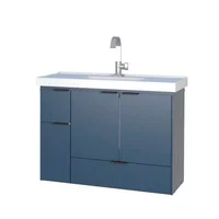 Gabinete de Banheiro em Madeira Orquidea Colors 80 Azul 35x78,8x59cm Cozimax