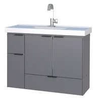Gabinete de Banheiro em Madeira Orquidea Colors 80 Cinza 35x78,8x59cm Cozimax