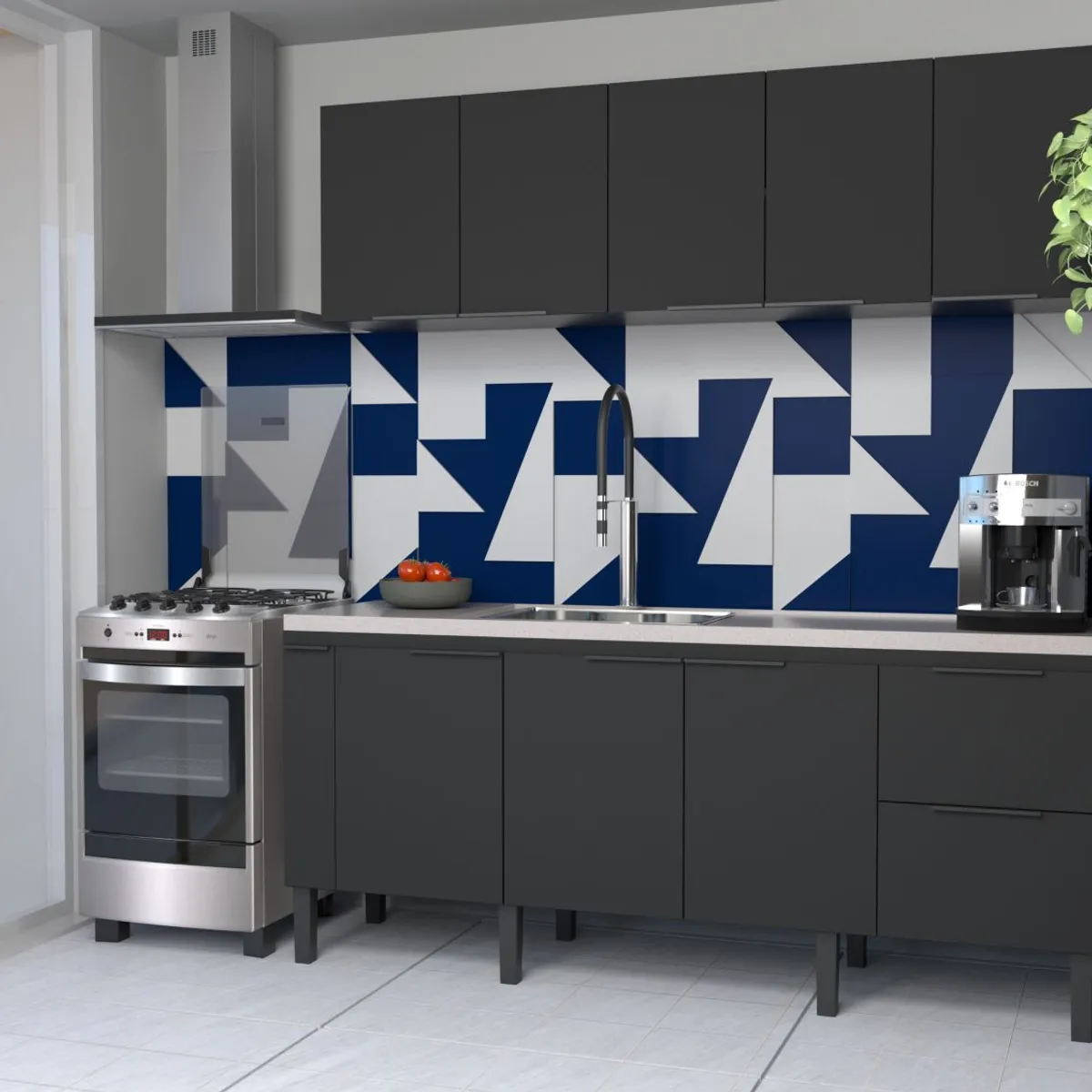 Gabinete para Cozinha Cisne 174cm Preto Cozimax, marca  - Foto 2